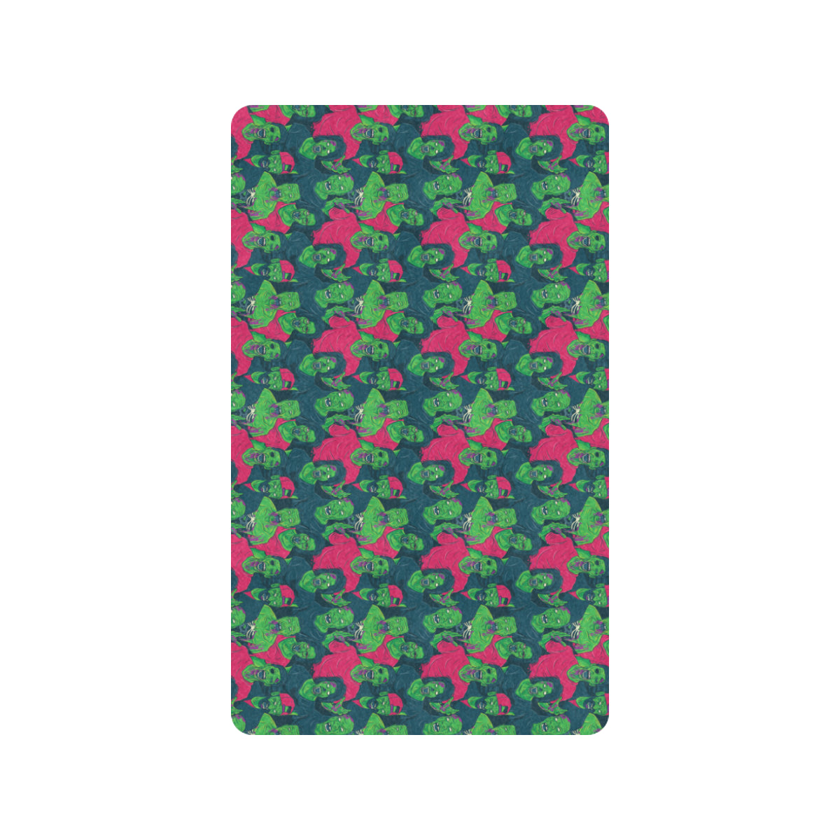 Zombie Themed Design Pattern Print Rubber Doormat
