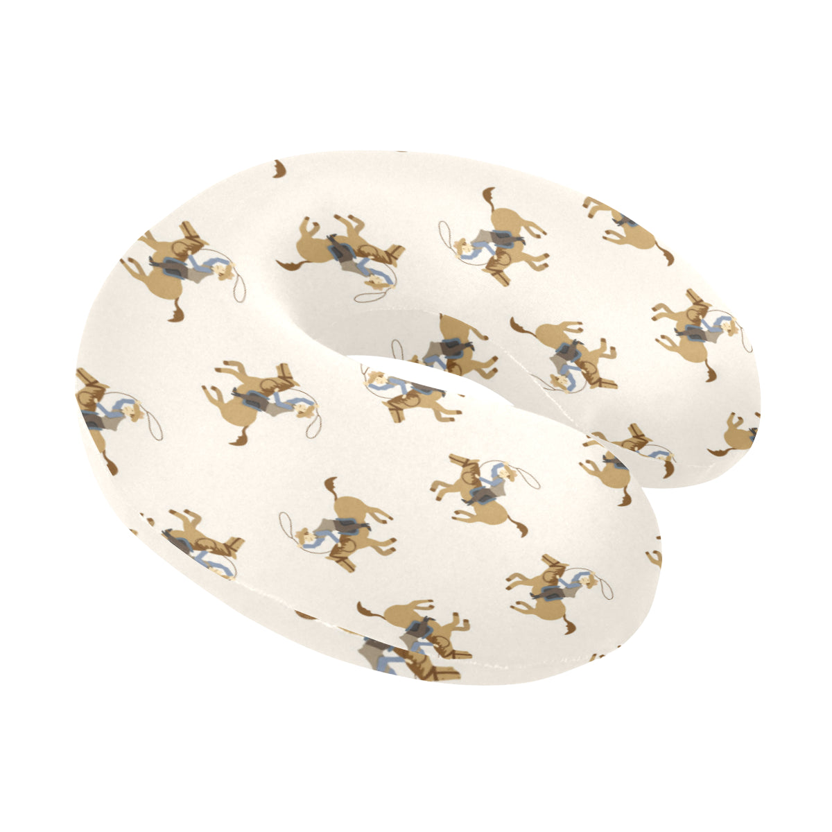 Cowboy Pattern Print Design 01 U-Shaped Travel Neck Pillow