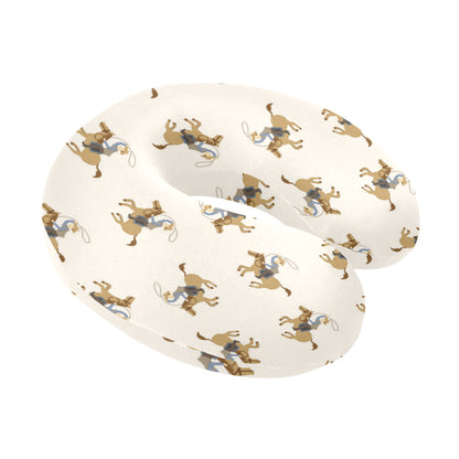 Cowboy Pattern Print Design 01 U-Shaped Travel Neck Pillow