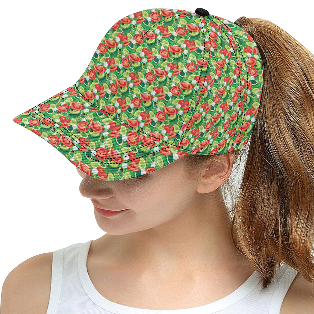 Vegan Salad Themed Design Print Snapback Cap