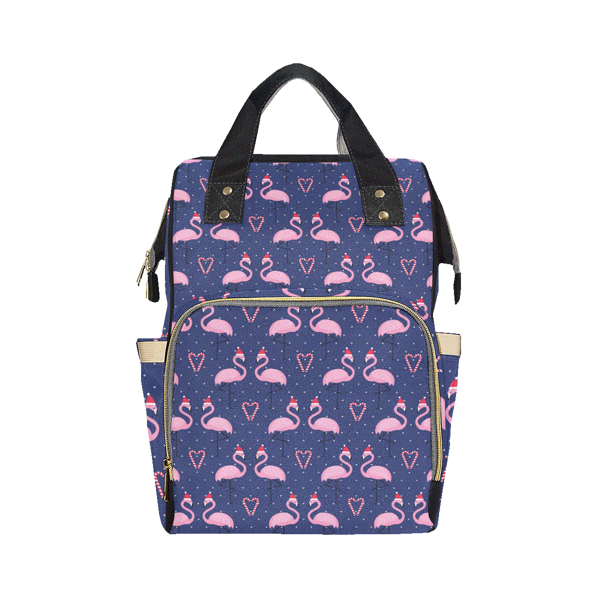 Flamingo Christmas Diaper Bag Backpack