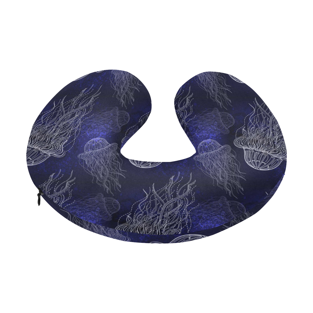 Jellyfish Pattern Print Design 02 U-Shaped Travel Neck Pillow