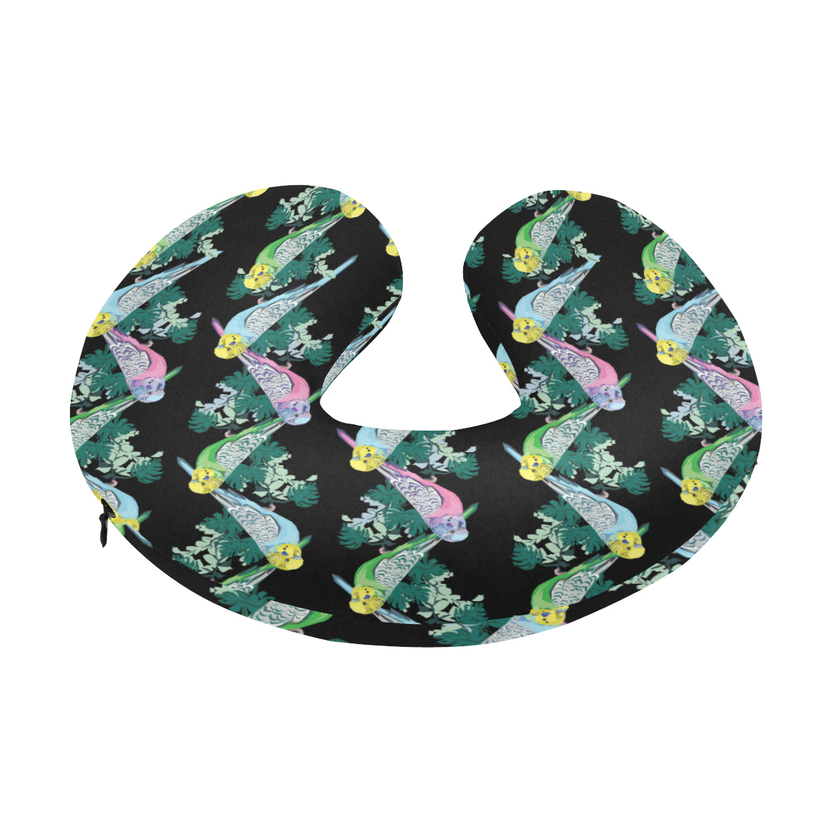 Budgerigar Pattern Print Design 03 U-Shaped Travel Neck Pillow