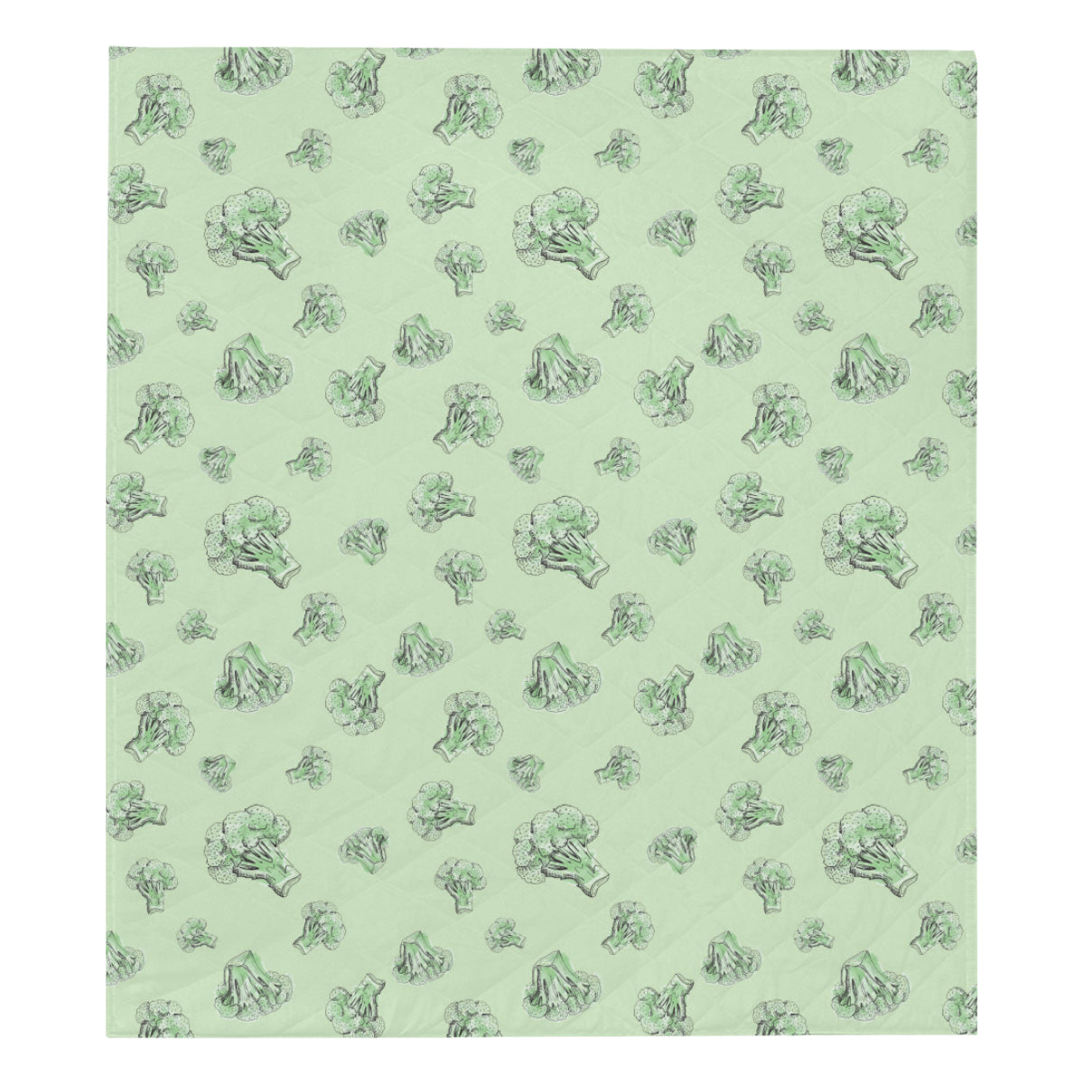 Broccoli Pattern Print Design 05 Premium Quilt