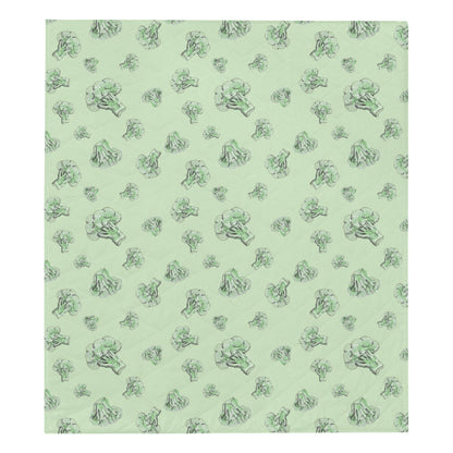 Broccoli Pattern Print Design 05 Premium Quilt
