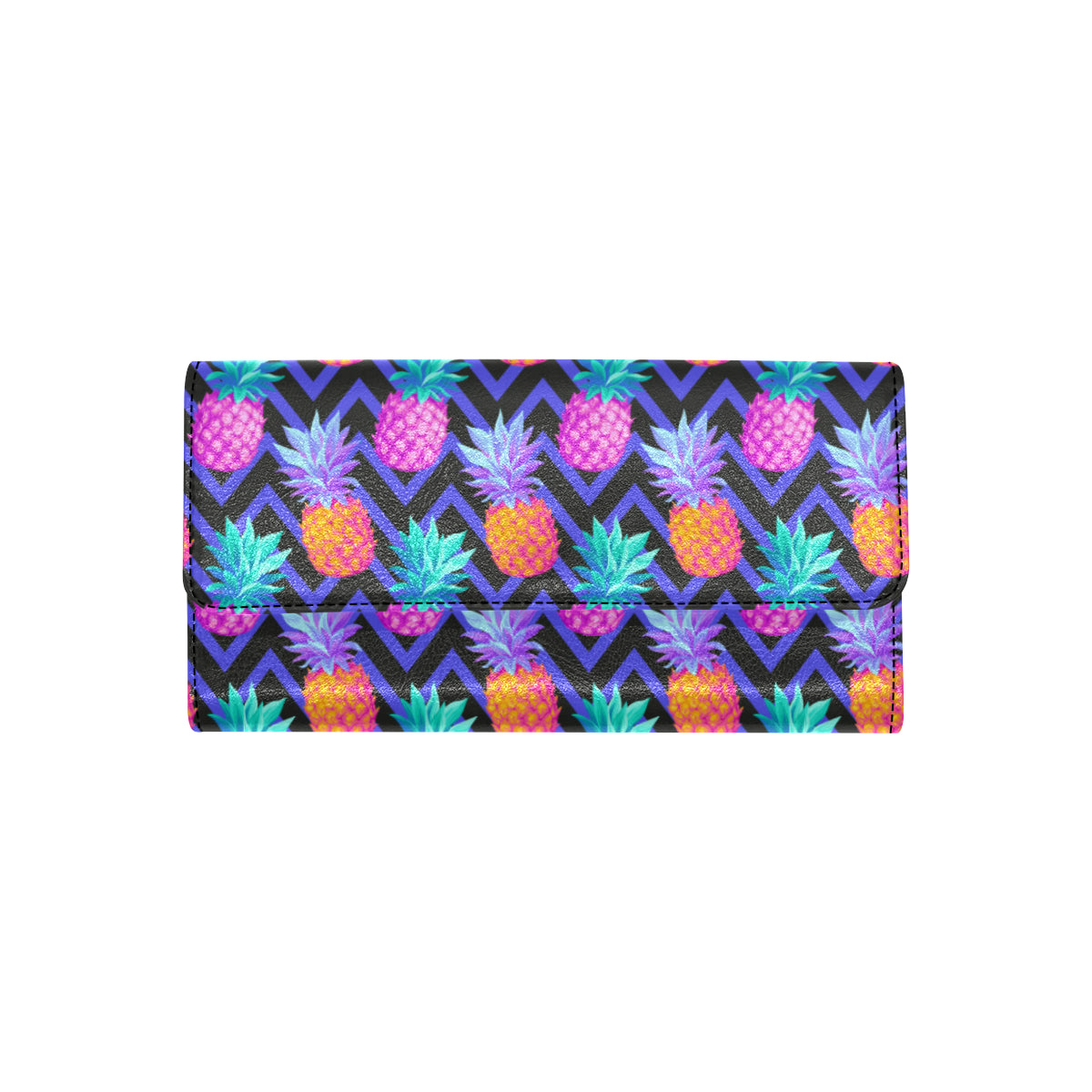 Pineapple Color Art Pattern Women's Trifold Wallet