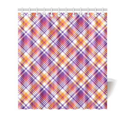 Madras Pattern Print Design 02 Shower Curtain