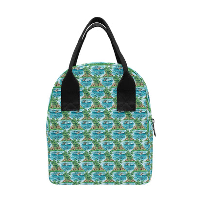 Palm Tree Hawaiian Themed Design Print Insulated Lunch Bag