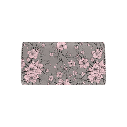 Cherry Blossom Pattern Print Design CB05 Women's Trifold Wallet