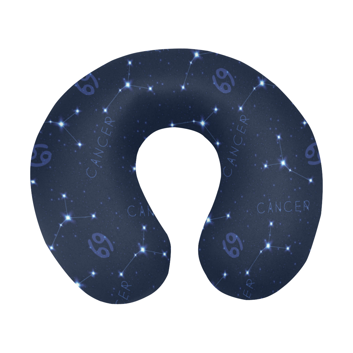 Cancer Zodiac Pattern Print Design 05 U-Shaped Travel Neck Pillow