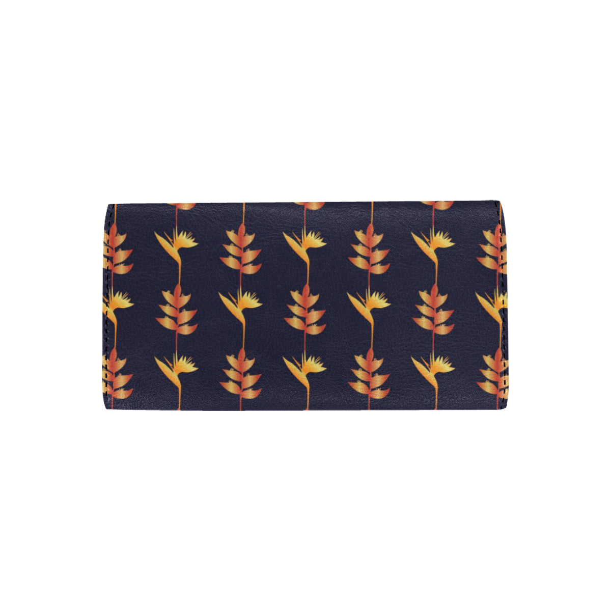 Heliconia Pattern Print Design HL06 Women's Trifold Wallet