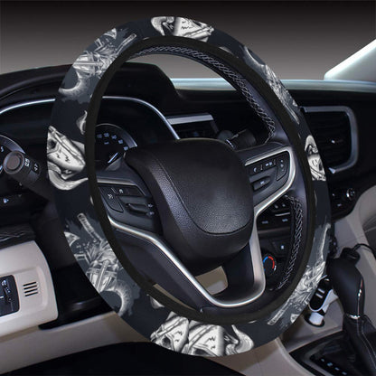Vikings Print Design LKS304 Steering Wheel Cover with Elastic Edge
