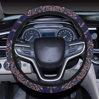 Bandana Print Design LKS3012 Steering Wheel Cover with Elastic Edge