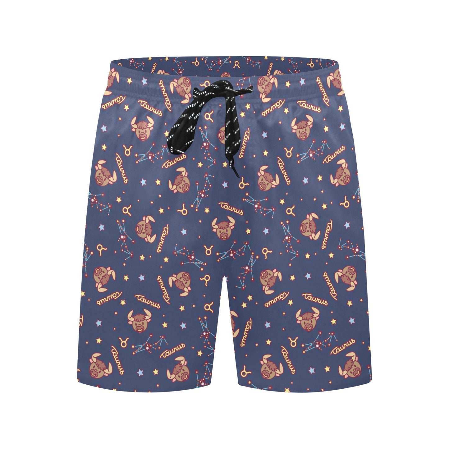 Taurus Print Design LKS304 Men's Swim Trunks Beach Shorts