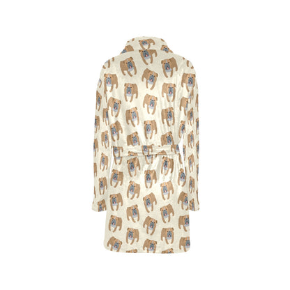Bulldogs Pattern Print Design 01 Women's Fleece Robe