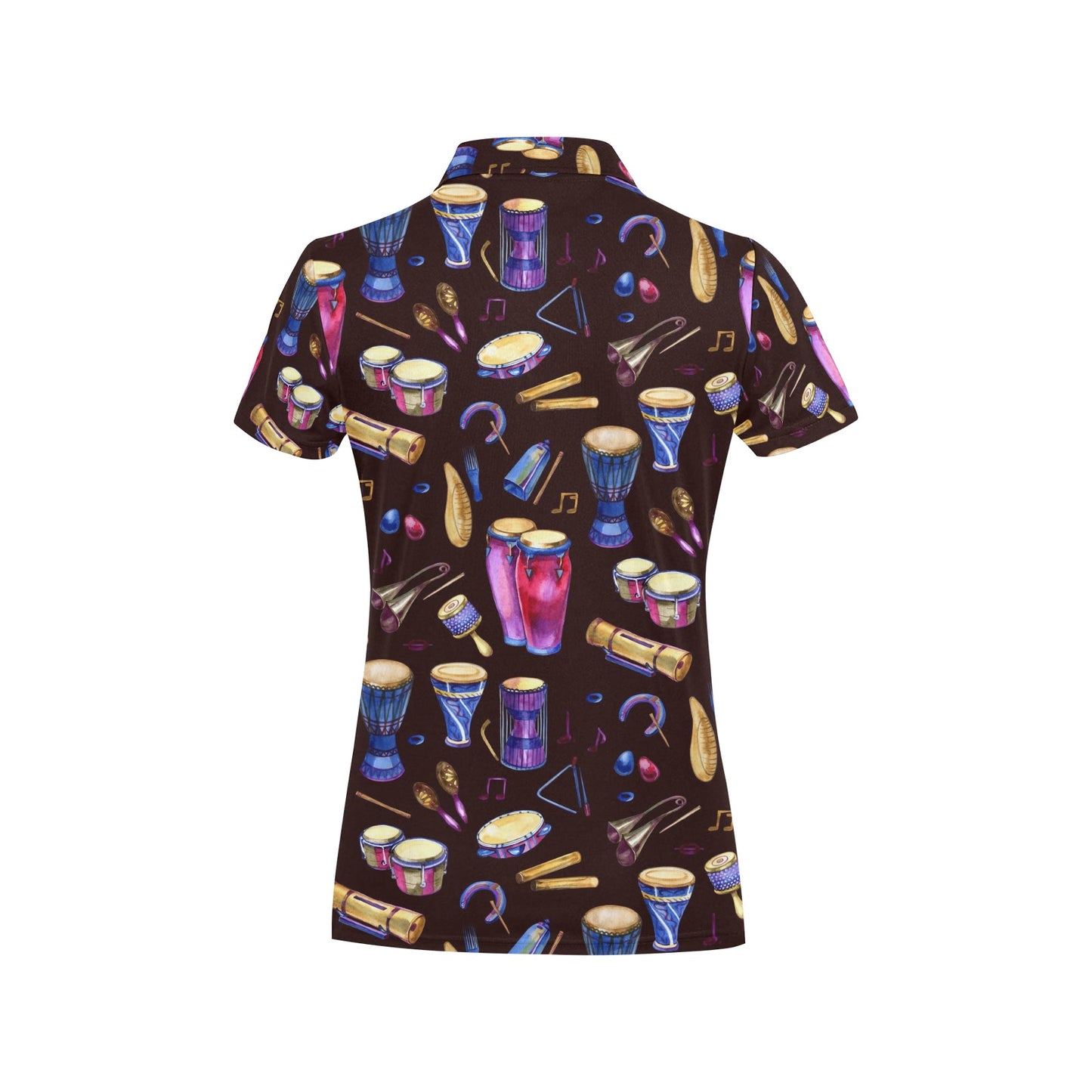 Percussion Neon Pattern Print Design 04 Women's Polo Shirt
