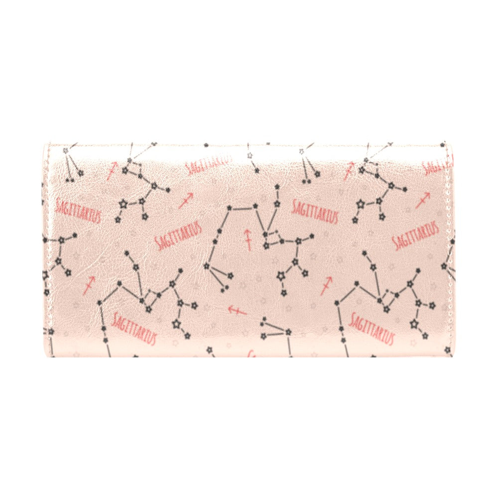 Sagittarius Star Print Design LKS302 Women's Trifold Wallet