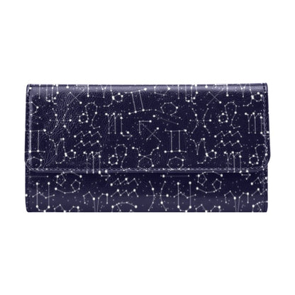Zodiac Pattern Design Print Women's Trifold Wallet