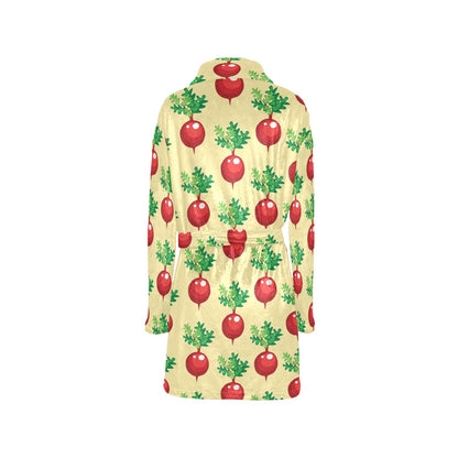 Radish Pattern Print Design A02 Women's Fleece Robe