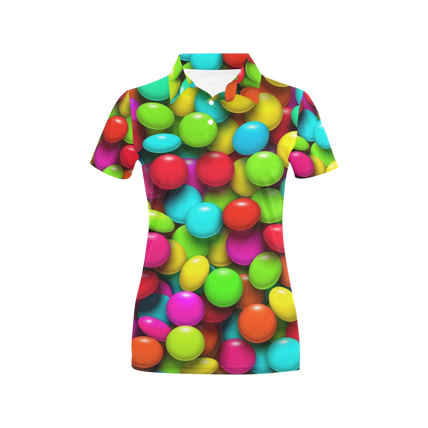 Candy Pattern Print Design CA03 Women's Polo Shirt