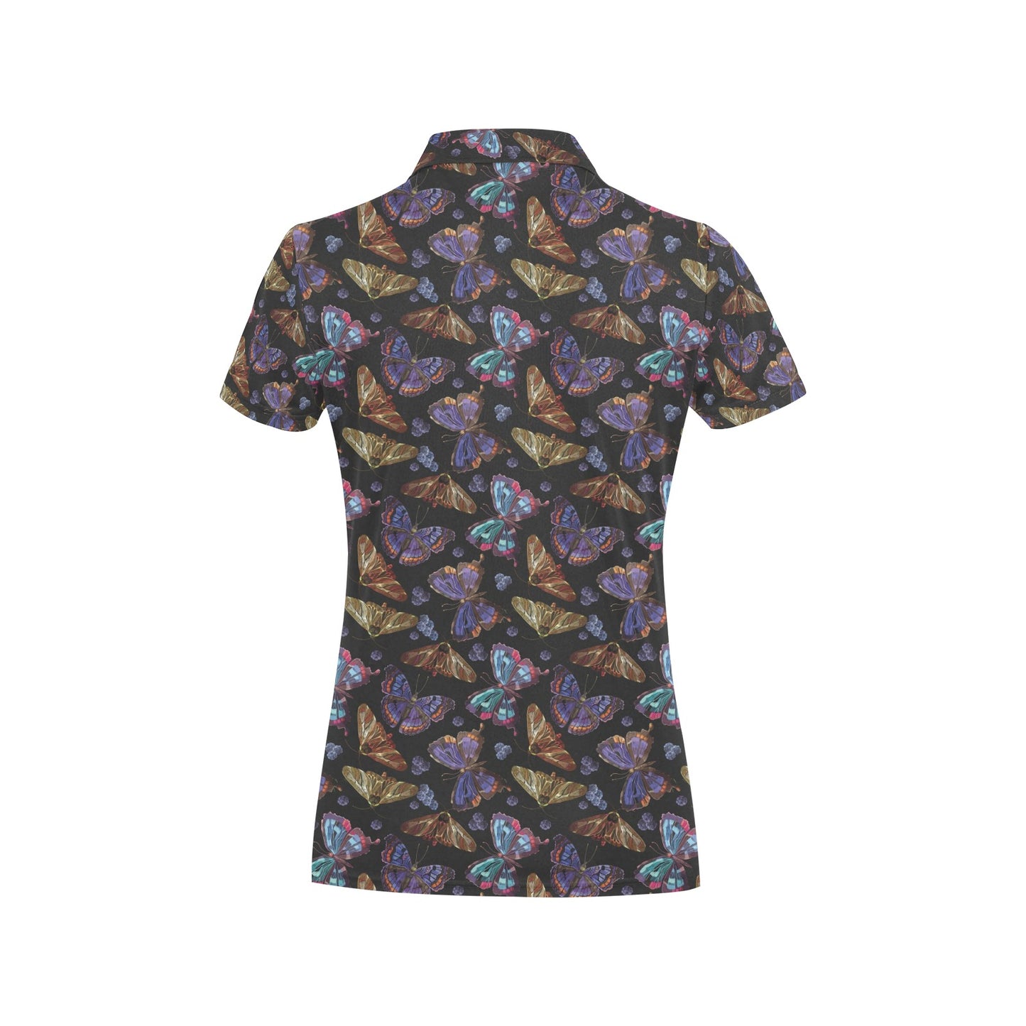 Butterfly Pattern Print Design 013 Women's Polo Shirt