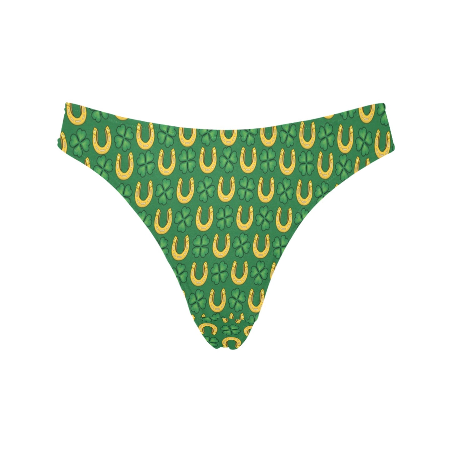 Shamrock Horseshoes Print Pattern Women's Thongs