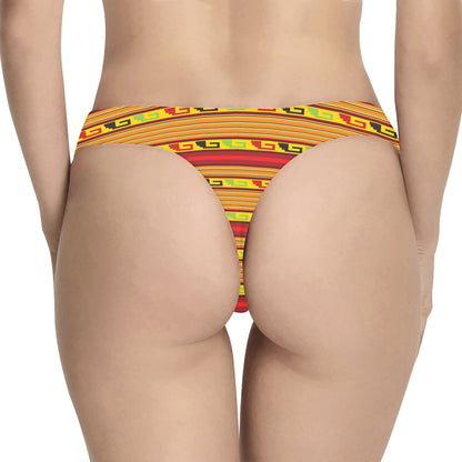 Mexican Blanket Ornament Print Pattern Women's Thongs