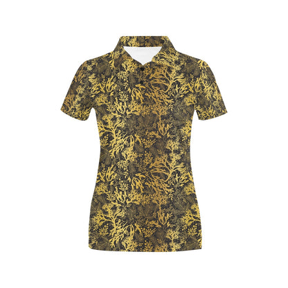 Seaweed Print Design LKS303 Women's Polo Shirt