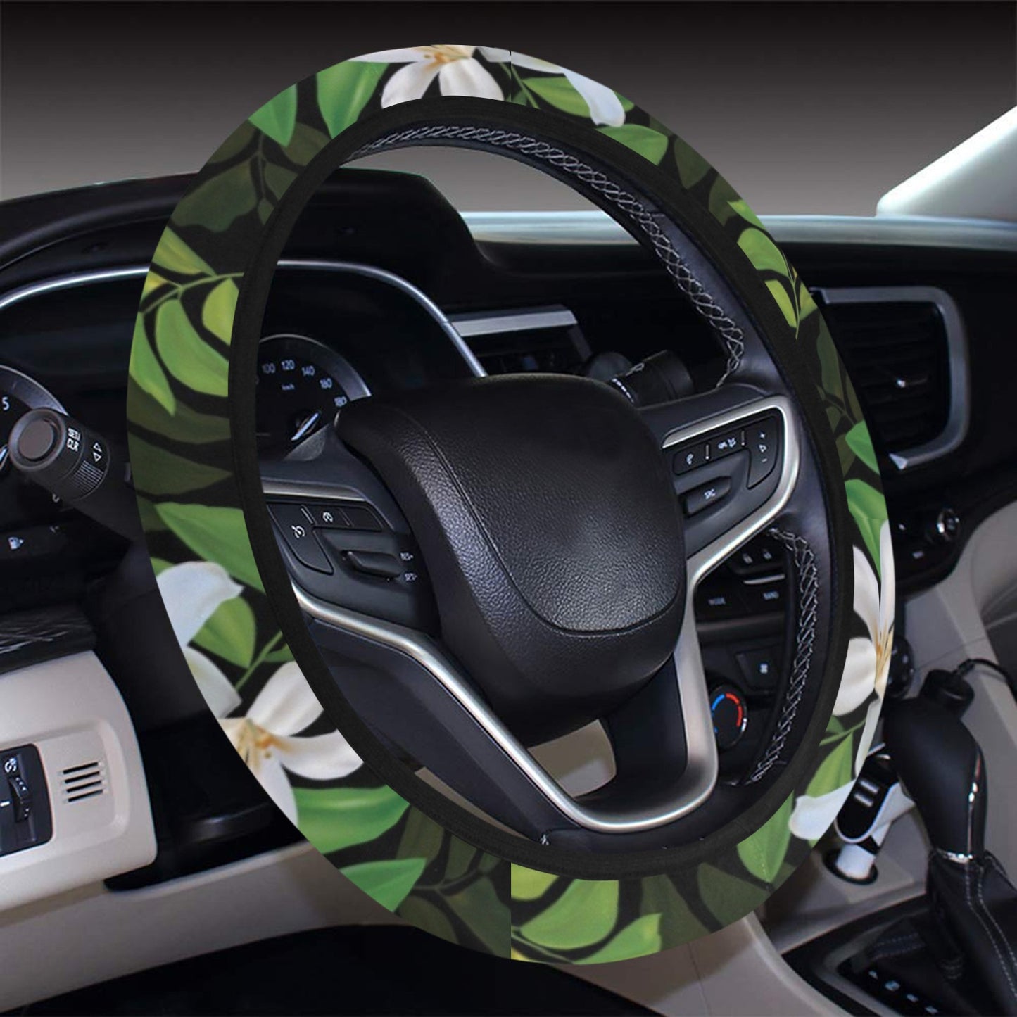 Sampaguita Print Design LKS301 Steering Wheel Cover with Elastic Edge