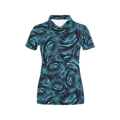 Camellia Pattern Print Design CM04 Women's Polo Shirt