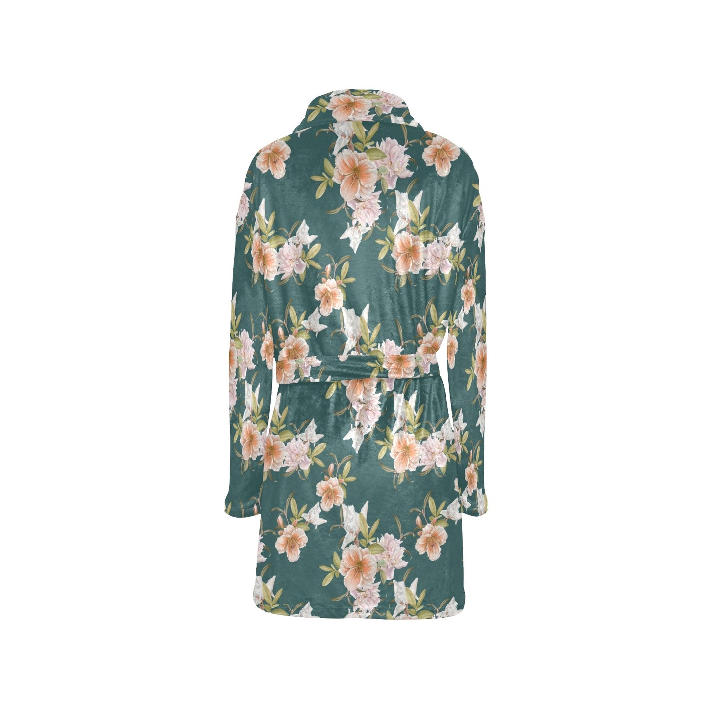 Iris Pattern Print Design IR01 Women's Fleece Robe