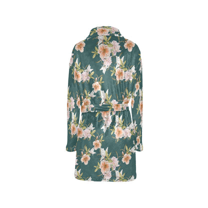 Iris Pattern Print Design IR01 Women's Fleece Robe