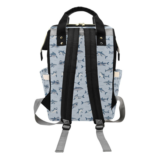 Shark Print Design LKS304 Diaper Bag Backpack