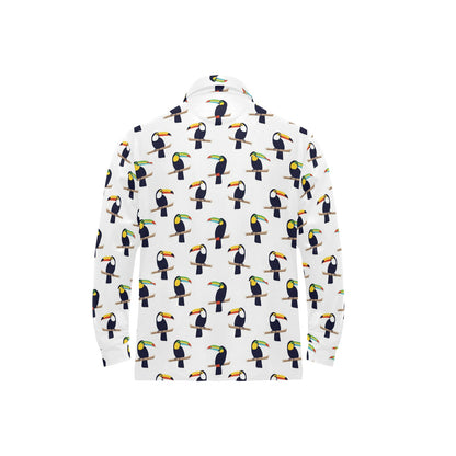 Toucan Print Design LKS305 Long Sleeve Polo Shirt For Men's