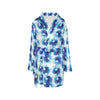 Tie Dye Blue Print Design LKS305 Women's Fleece Robe