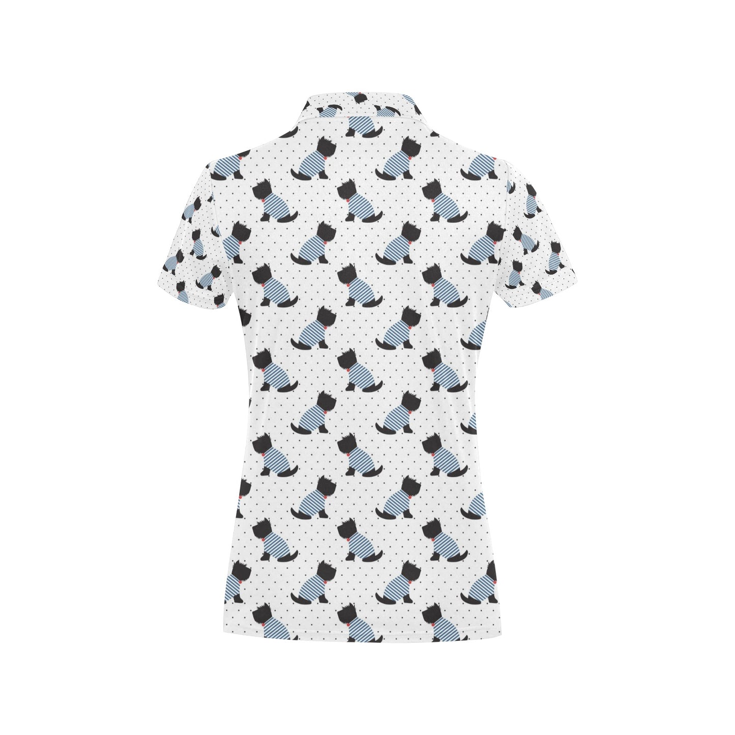 Scottish Terriers Print Design LKS3013 Women's Polo Shirt