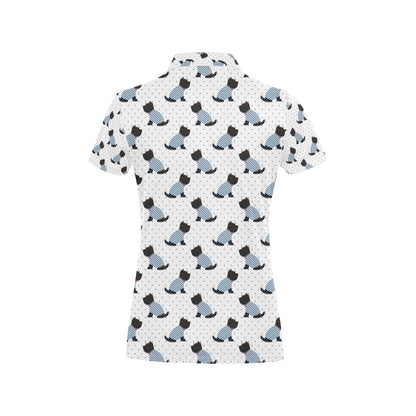 Scottish Terriers Print Design LKS3013 Women's Polo Shirt