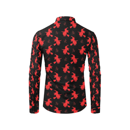 Witch Print Design LKS308 Men's Long Sleeve Dress Shirt
