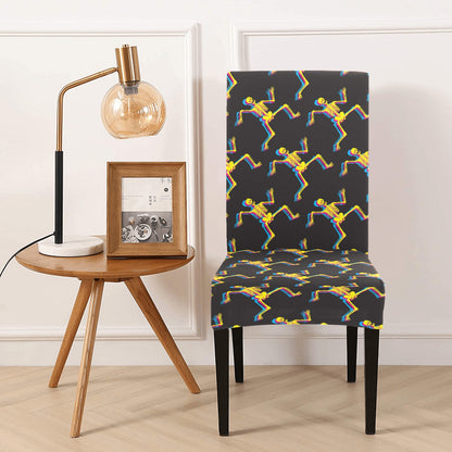 Skeleton Skeleton 3D Print Design LKS301 Dining Chair Slipcover