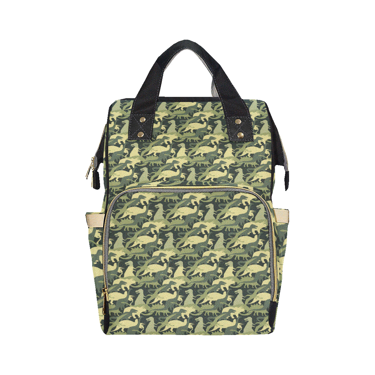 Camouflage Dinosaur Pattern Print Design 03 Diaper Bag Backpack