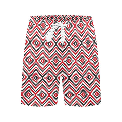 Native American Themed Tribal Print Men's Swim Trunks Beach Shorts