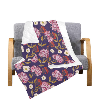 Hydrangea Pattern Print Design HD010 Premium Quilt