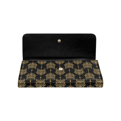 Aztec Wolf Pattern Print Design 04 Women's Trifold Wallet