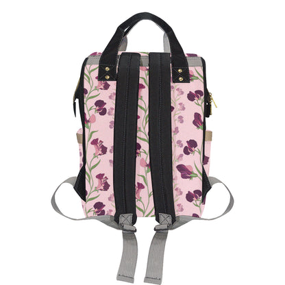 Peony Pattern Print Design PE09 Diaper Bag Backpack