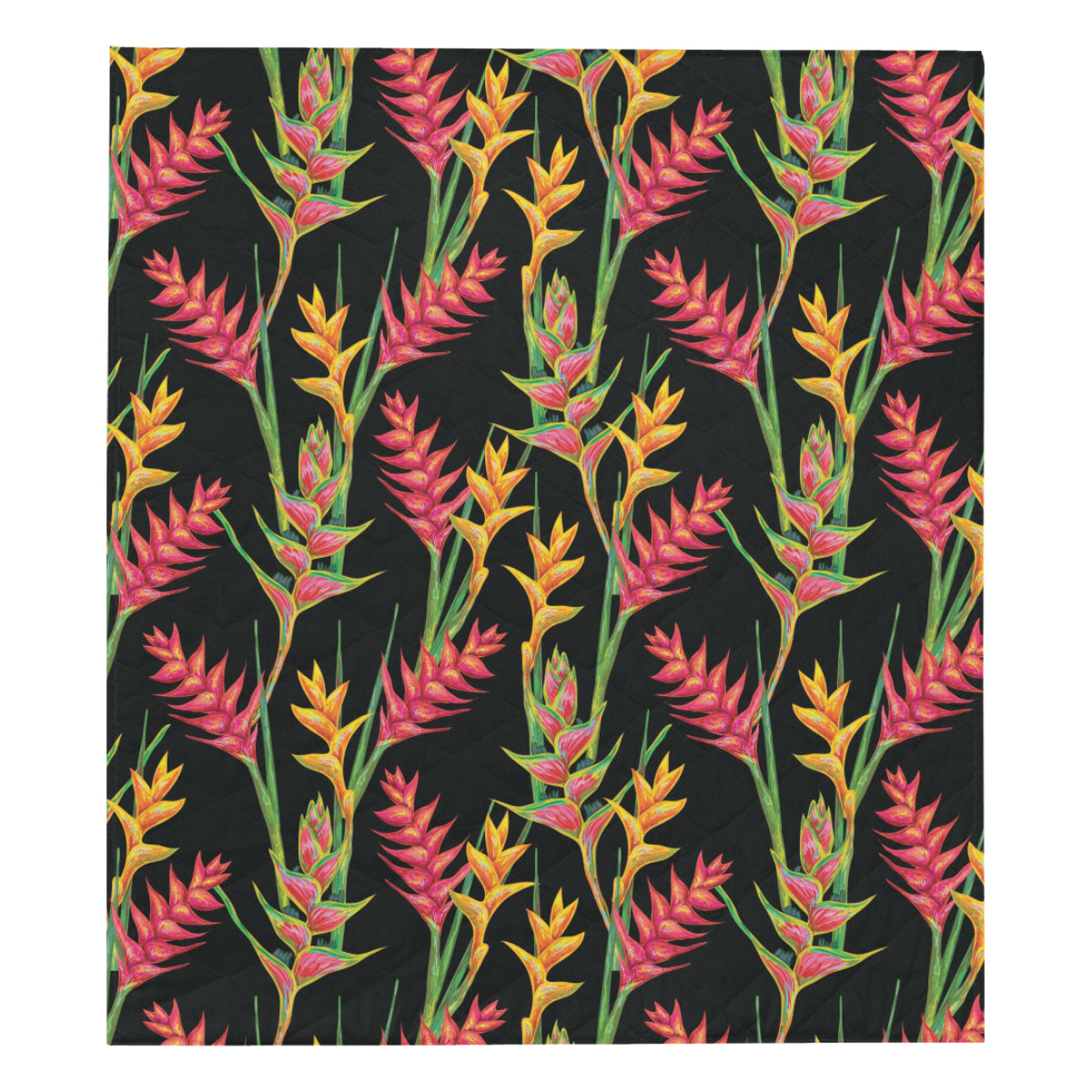 Heliconia Pattern Print Design HL01 Premium Quilt