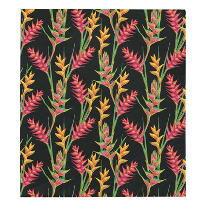 Heliconia Pattern Print Design HL01 Premium Quilt