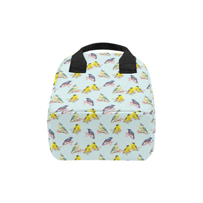Bird Sweet Themed Print Pattern Insulated Lunch Bag