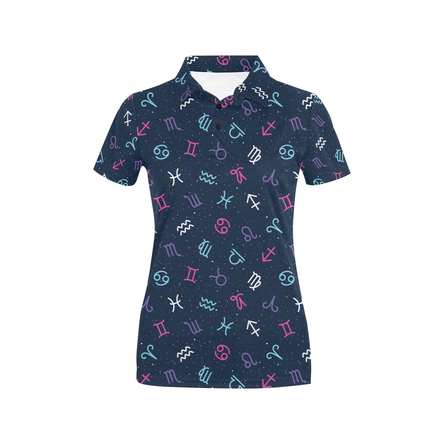 Constellation Pattern Print Design 04 Women's Polo Shirt