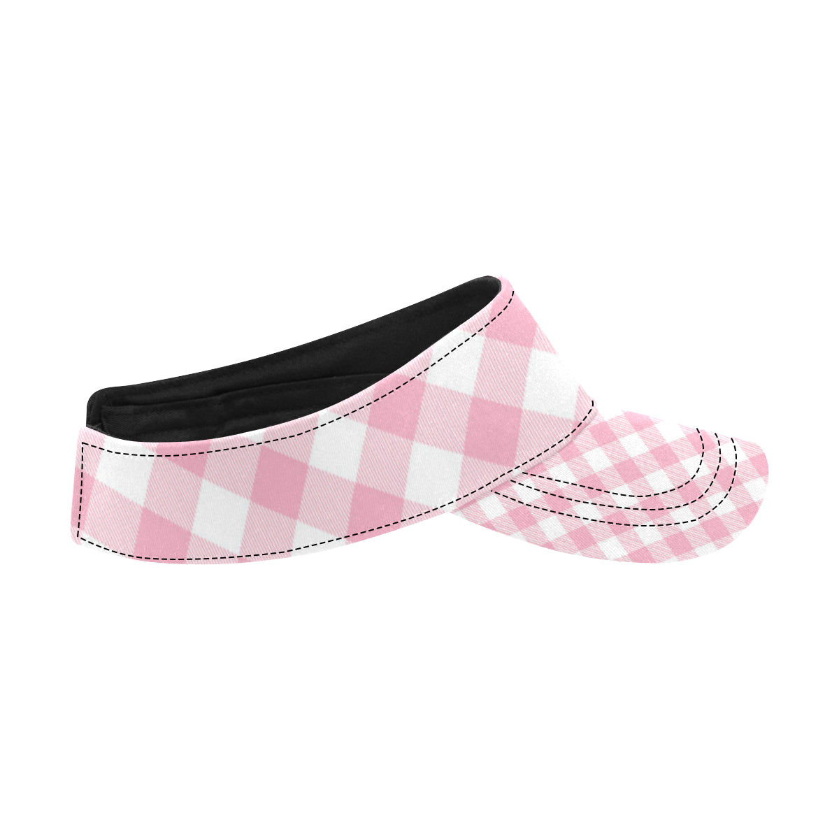 Gingham Pink Pattern Print Design 02 Unisex Sun Visor