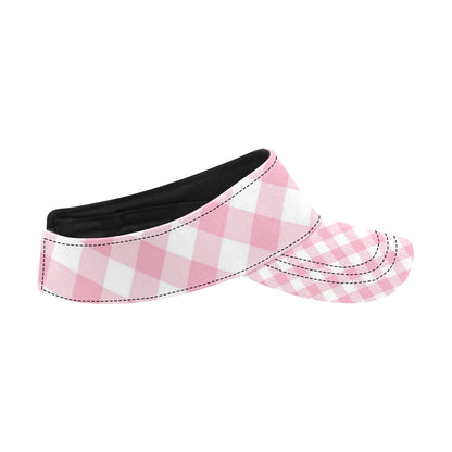 Gingham Pink Pattern Print Design 02 Unisex Sun Visor